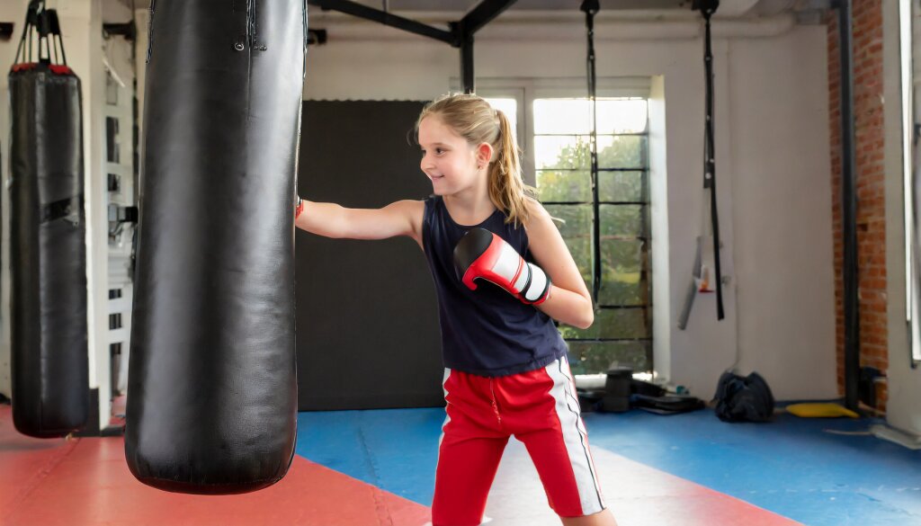 Kickboksen voor kinderen.